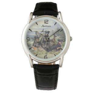 Montre Chasse avec Jagdterriers, Art