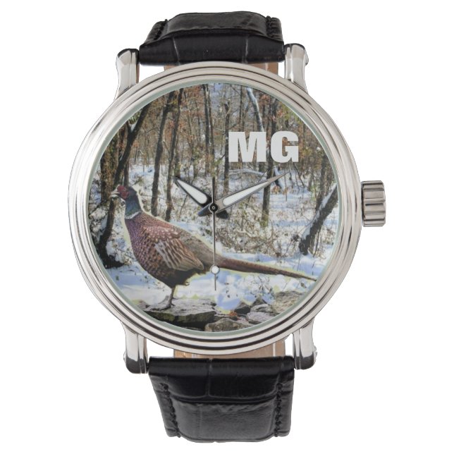 Montre Chasseurs de faisans à collier à monogramme (devant)