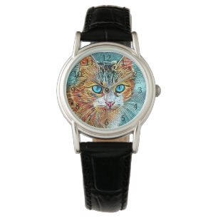 Montre Chat 685 Turquoise Orange