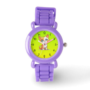 Montre Chat blanc adorable