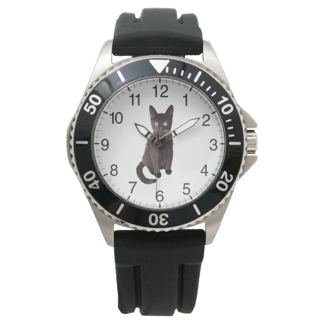 Montre Chat Brown foncé (devant)