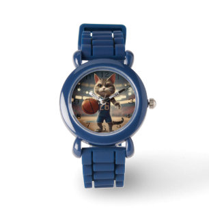 Montre Chat de basket-ball,