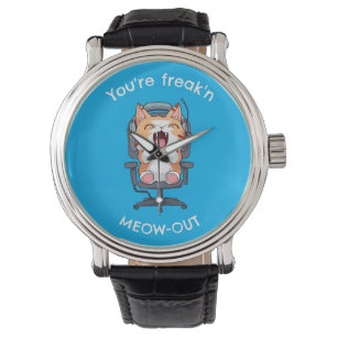 Montre Chat Drôle Fait une Crise de Miaou