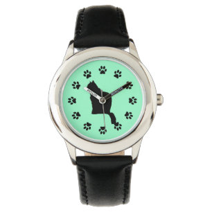 Montre - Chat et empreintes de pattes