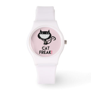 Montre Chat Freak ! Enfants roses amusants