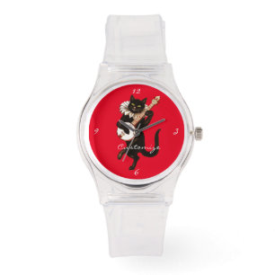 Montre Chat jouant à Banjo Thunder_Cove