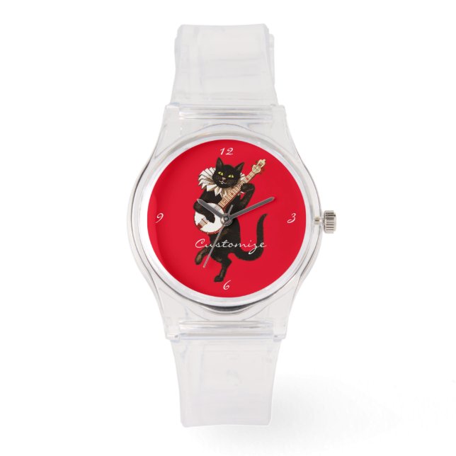 Montre Chat jouant à Banjo Thunder_Cove (Recto)