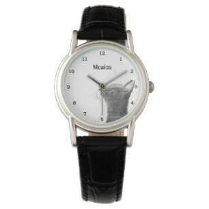 Montre Chat noir mignon Animal Kitty Kitten Femme
