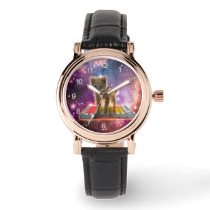 Montre Chat sur synthétiseurs dans l'espace