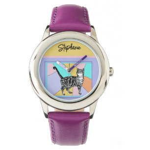 Montre Chat Tabby Pastel Chats Femme Pastel Couleurs