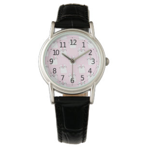Montre Chats blancs roses adorables Chatons chatons Motif