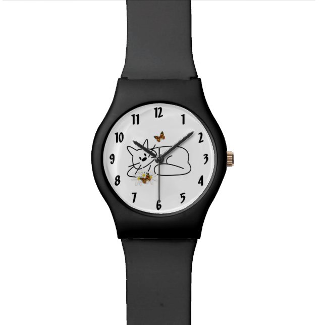 Montre Chats Doodle (Fermer)