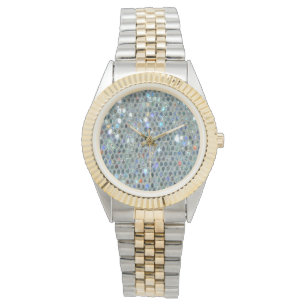 Montre Chaussure argentée brillante