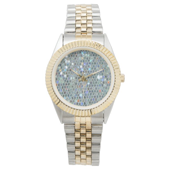 Montre Chaussure argentée brillante (devant)