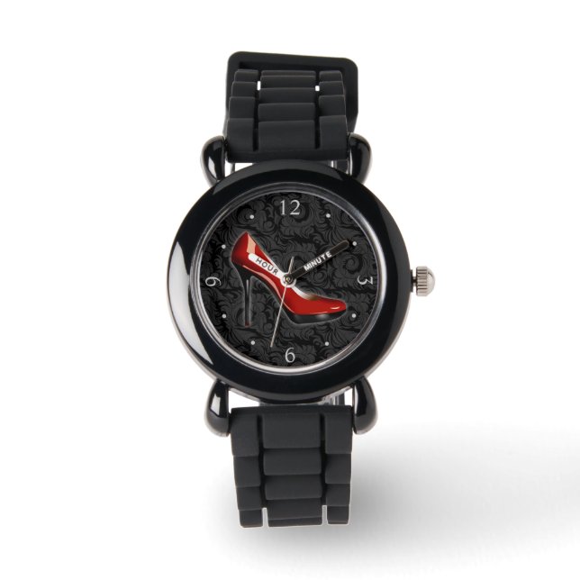 Montre Chaussure rouge Sassy (Recto)