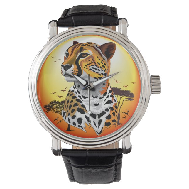 Montre Cheetah African Feline Wild Animal (devant)