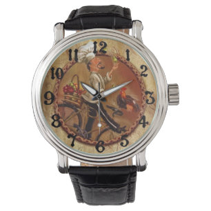 Montre Chef Vintage avec panier de fruits