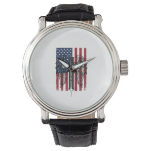 Montre Chemise à ailes croisées patriotique sous Dieu d'u
