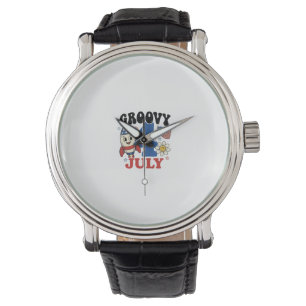 Montre Chemise patriotique de fusée Groovy 4 juillet Desi