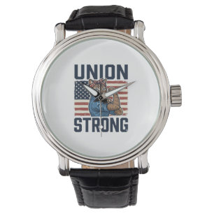 Montre Chemise Rétro Patriotique Travailleur Félin Union