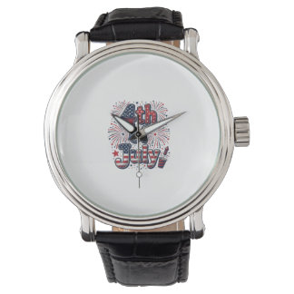 Montre Chemise vintage feux d'artifice patriotique du 4 j