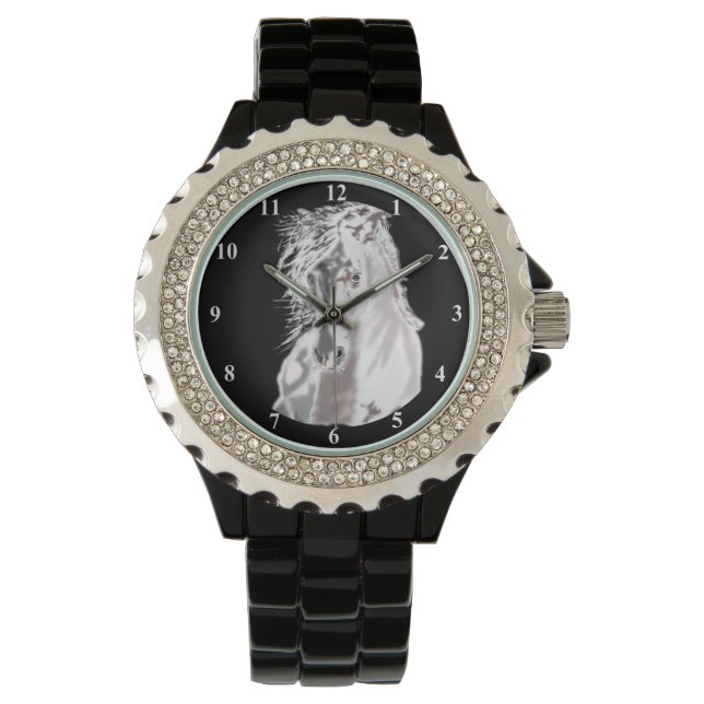 Montre Cheval blanc - Choisissez les couleurs (devant)
