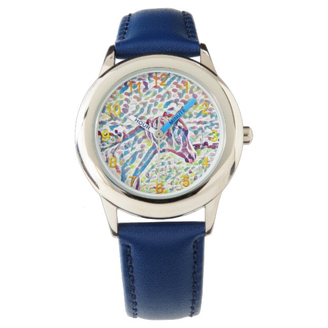 Montre Cheval Couleurs De La Vie, Enfants Regardez (devant)