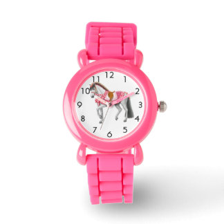 Montre Cheval de Coeur rose - Guetter les filles personna