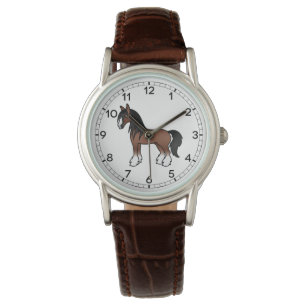 Montre Cheval de dessin animé Shire Clydesdale Gypsy Vann