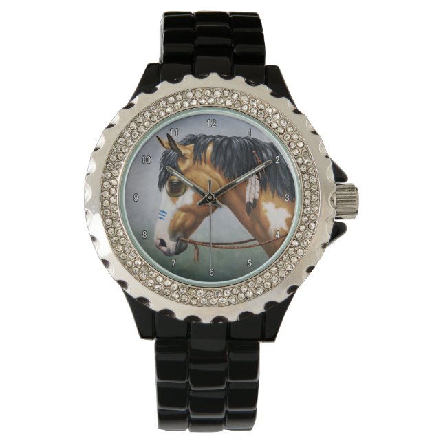 Montre Cheval de guerre amérindien Buckskin Pinto (devant)