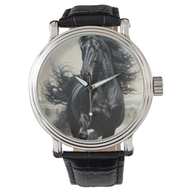 Montre cheval noir (devant)