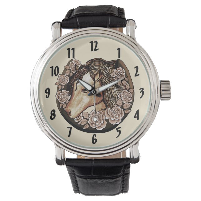 Montre Cheval rose (devant)