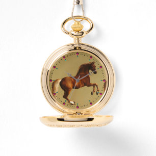 MONTRE CHEVAL ROUGE