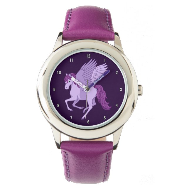 Montre Cheval Volant Violet Pegasus (devant)
