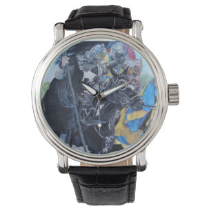 Montre chevaliers médiévaux historiques jouant sur les ch