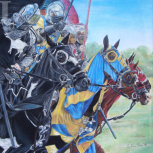Montre chevaliers médiévaux jouant sur l'art historique d