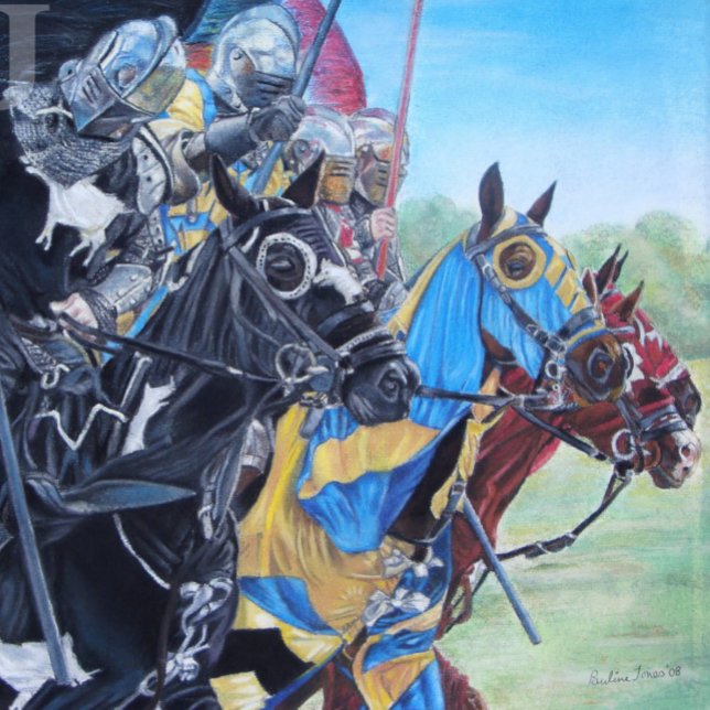 Montre chevaliers médiévaux jouant sur l'art historique d (Créateur téléchargé)