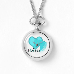 Montre Chevaux cardiaques III (aqua)