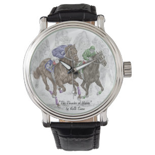 Montre Chevaux de course à la galopante