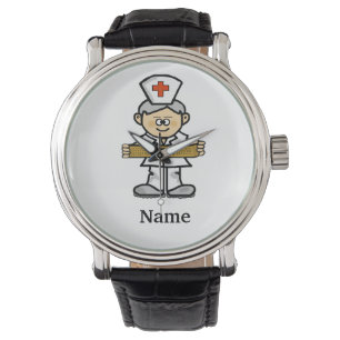 Montre Cheveux Gris Homme Infirmière Montre-Personnaliser