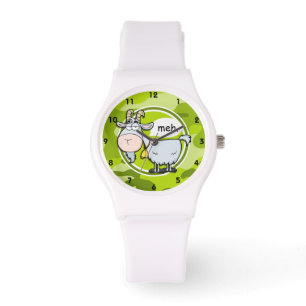 Montre Chèvre amusante; camo vert vif, camouflage