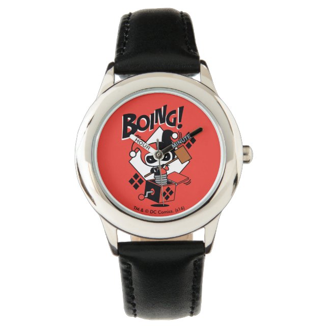 Montre Chibi Harley-Quinn-In-A-Box Avec Marteau (devant)