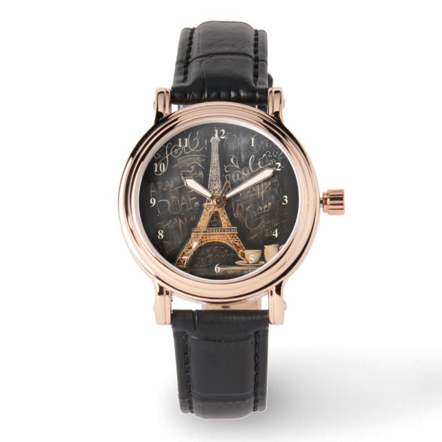 Montre Chic Eiffel Tower Café Café Chalet Paris (Recto)