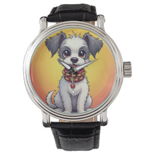 Montre Chien animé mignon avec collier
