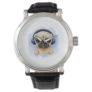 Montre Chien avec casque 2