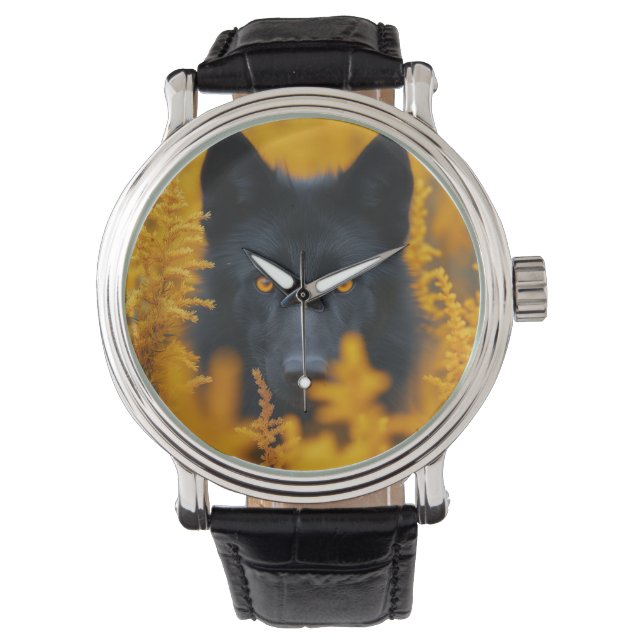 Montre Chien de loup noir berger allemand (devant)