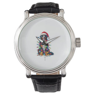 Montre Chien de montagne bernois x lumières de Noël
