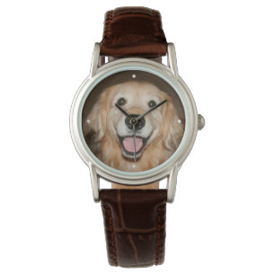 Montre Chien de sourire heureux de golden retriever