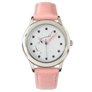 Montre Chien de taureau français Silhouette Garderie