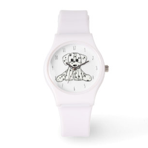 Montre Chien en dalmate dessin simple noir